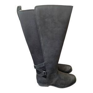 TEVA Ellery Tall Waterproof Black Nubuck Boots - Size 7